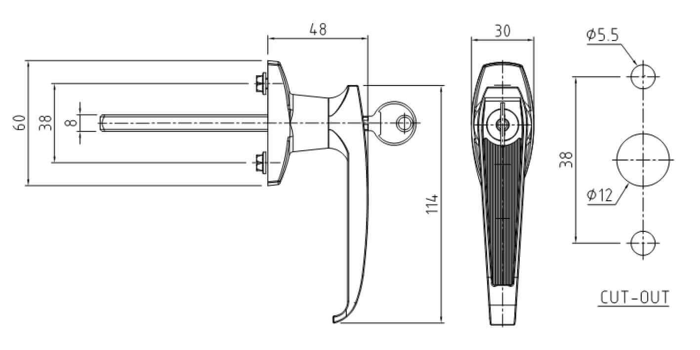 Key Locking Lever Handle 1